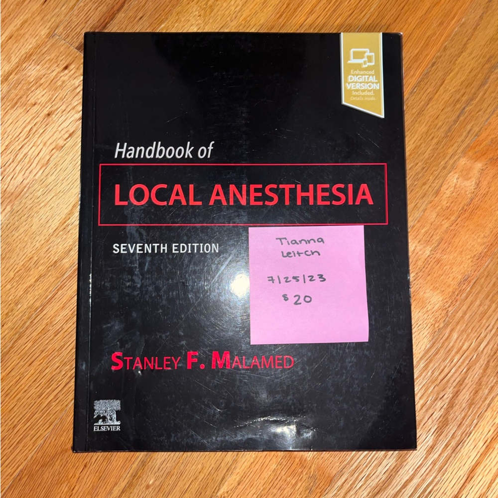 Handbook of local anesthesia